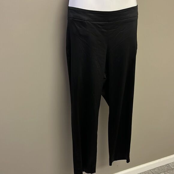Talbots Black Faux Leather Curvy Petite Leggings w/ Side Closure- Size 14 Petite - Picture 8 of 16